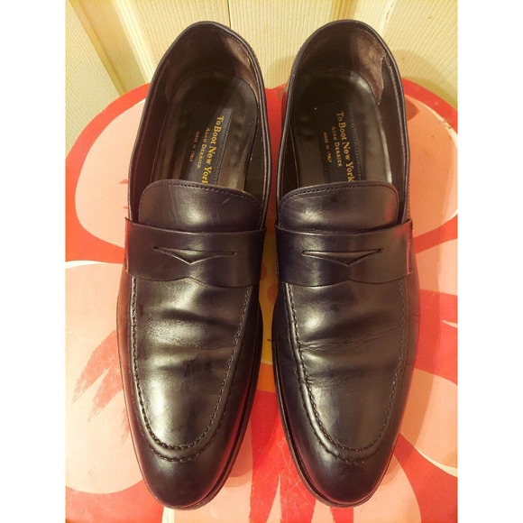 To Boot New York Black Men's Leather Shoes. Size 10. Italy. Cond Very Good. - Picture 1 of 8